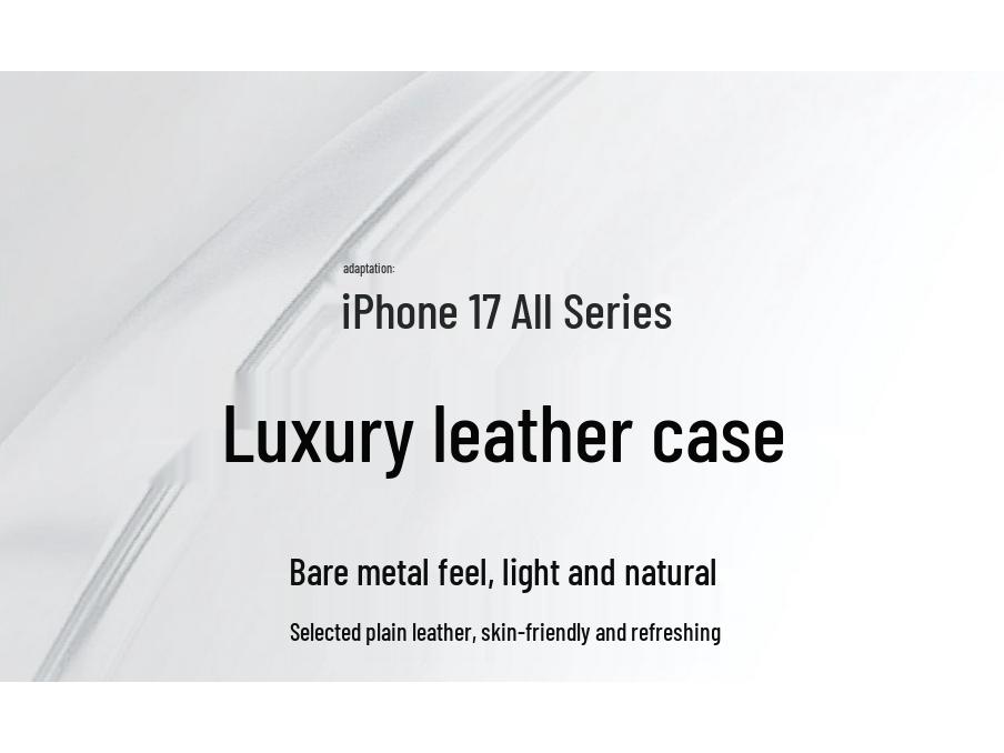 iPhone 17 Pro Max Ultra-Thin Luxury Leather Case: High-End Personalized Soft Cover