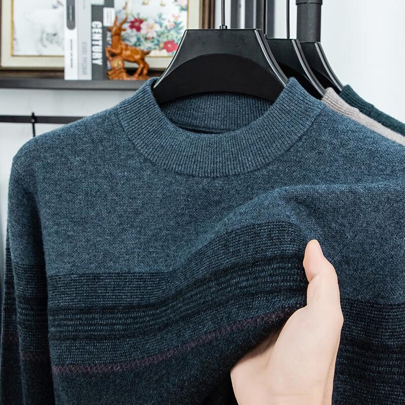 Firstview Herren 480g Dicker Langarm-Wollpullover