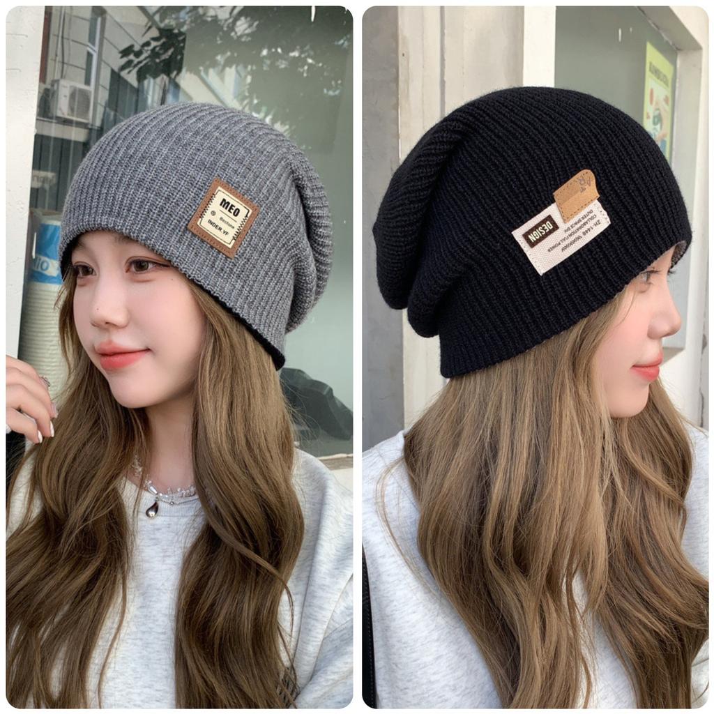 Neuer doppelseitiger Wollhut für Kinder, verdickter warmer und vielseitiger Strickhut für Herbst und Winter, großer Kopfumfang, der das Gesicht zeigt, klein