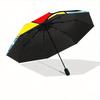 Disney Duck Family Automatic Opening and Closing Umbrella - Lightweight 3-Fold Design, Suitable for Fans, Travel, Daily Use - Official Produ