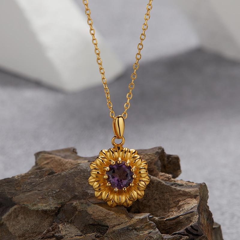 Multi-Color Treasure Earrings S925 Sterling Silver Natural Topaz Peridot Garnet Flower Stud Earrings Women