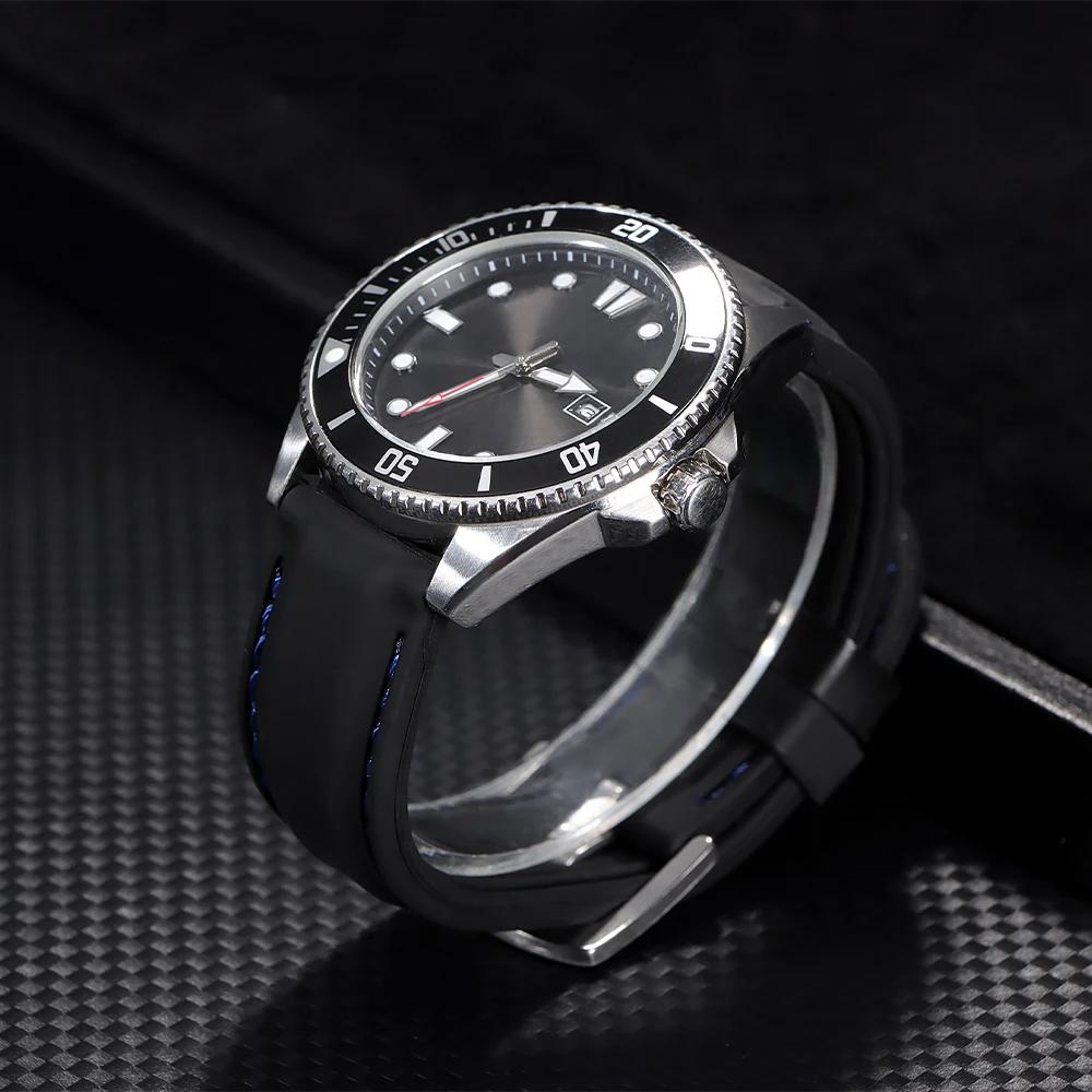 18mm 20mm 22mm 24mm 26mm Uhrenarmband Sport Vintage Silikon Uhrenarmband Edelstahlschließe Uhrenzubehör für Seiko