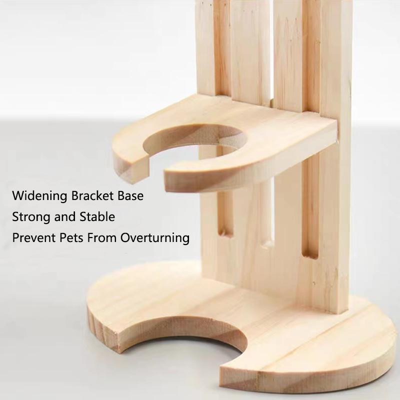Verstelbare Houten Kleine Huisdieren Water Drinkfles Houder Voerflessen Standaard Auto Dispenser Houder Cavia's Chinchilla's