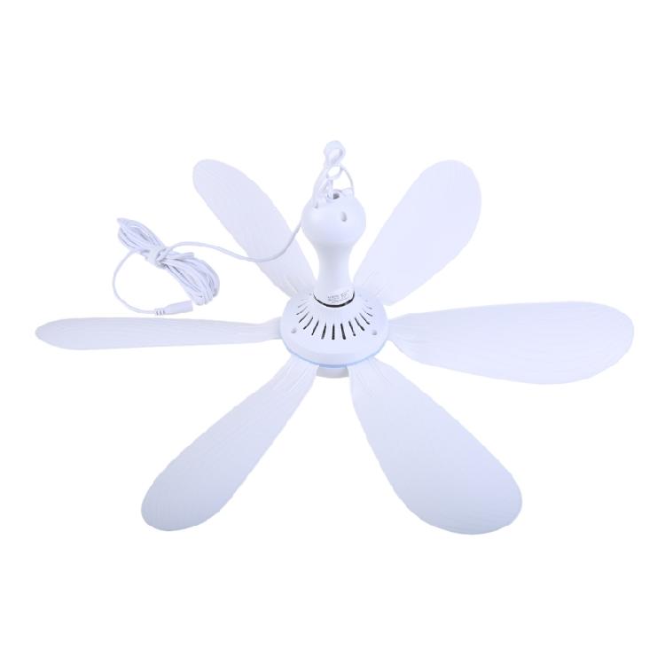 

12V Portable Ceiling Fan 6Blades 20 Ceiling Fan Hanging for Campers Tent Fan for Outdoor Home Dining Room 1