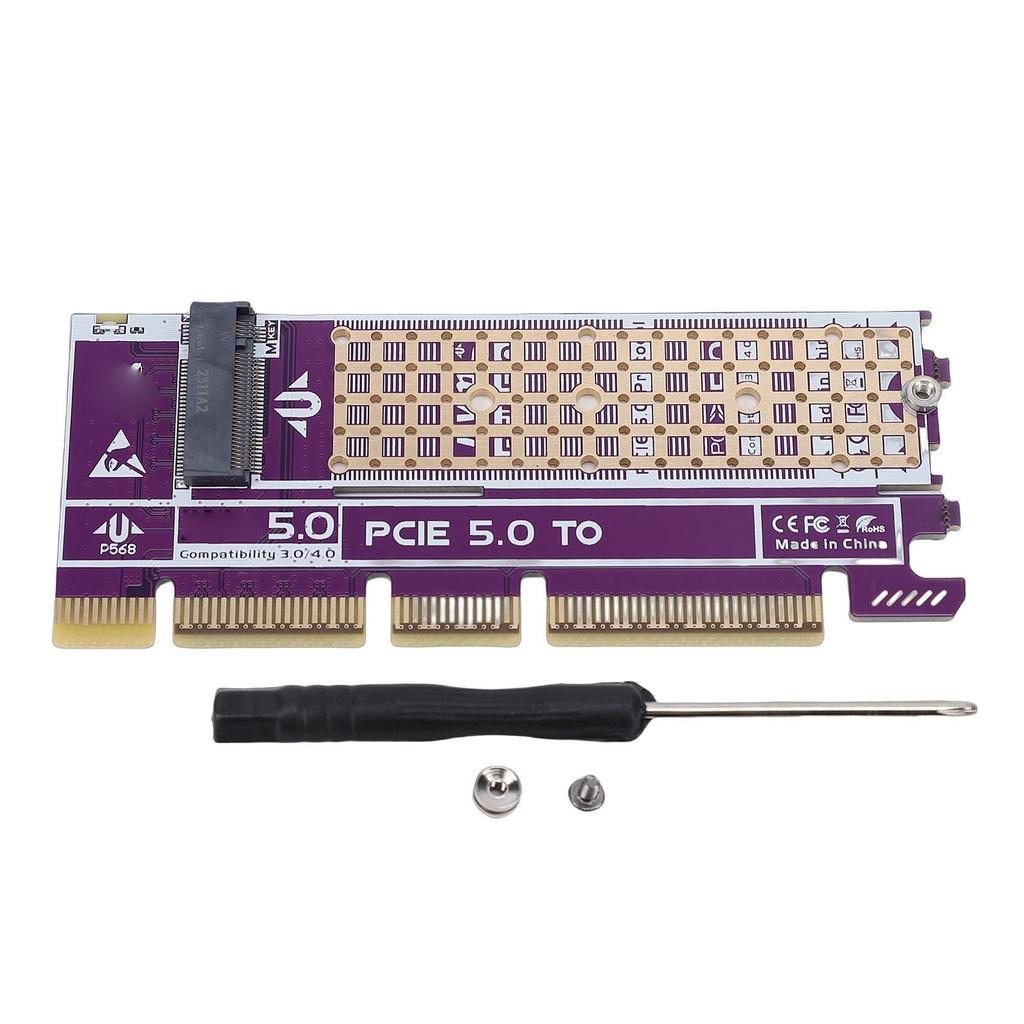 PCIe 5.0 to M.2 NVMe Adapter Support PCIe 5.0 4.0 3.0 2.0 1.0 M.2 SSD Expansion Card for 2230 2242 2260 2280 SSDs