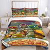 3pcs Pizza, NinjaTurtles Bedding Set. Soft and Comfortable with No Core Included (1x Duvet Cover + 2x Pillow Covers) yy251010143