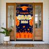 Grad Festive Display Orange Themed Senior Grad Banner 2026 Grad Banner Graduation Party Banner For Graduation Photo Shoot Indoor