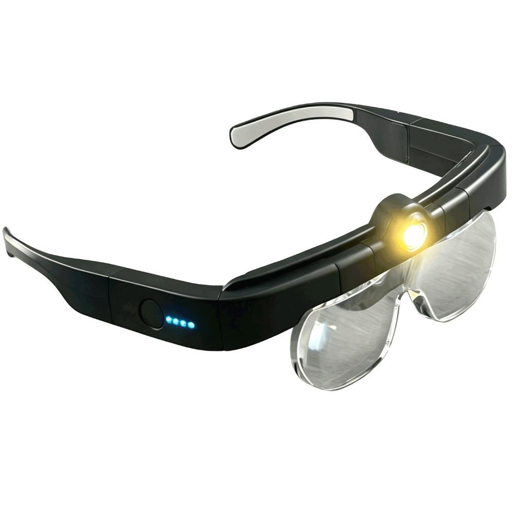 Hands Free LED Magnifying Glass With Light USB Rechargeable Magnifier Close Work