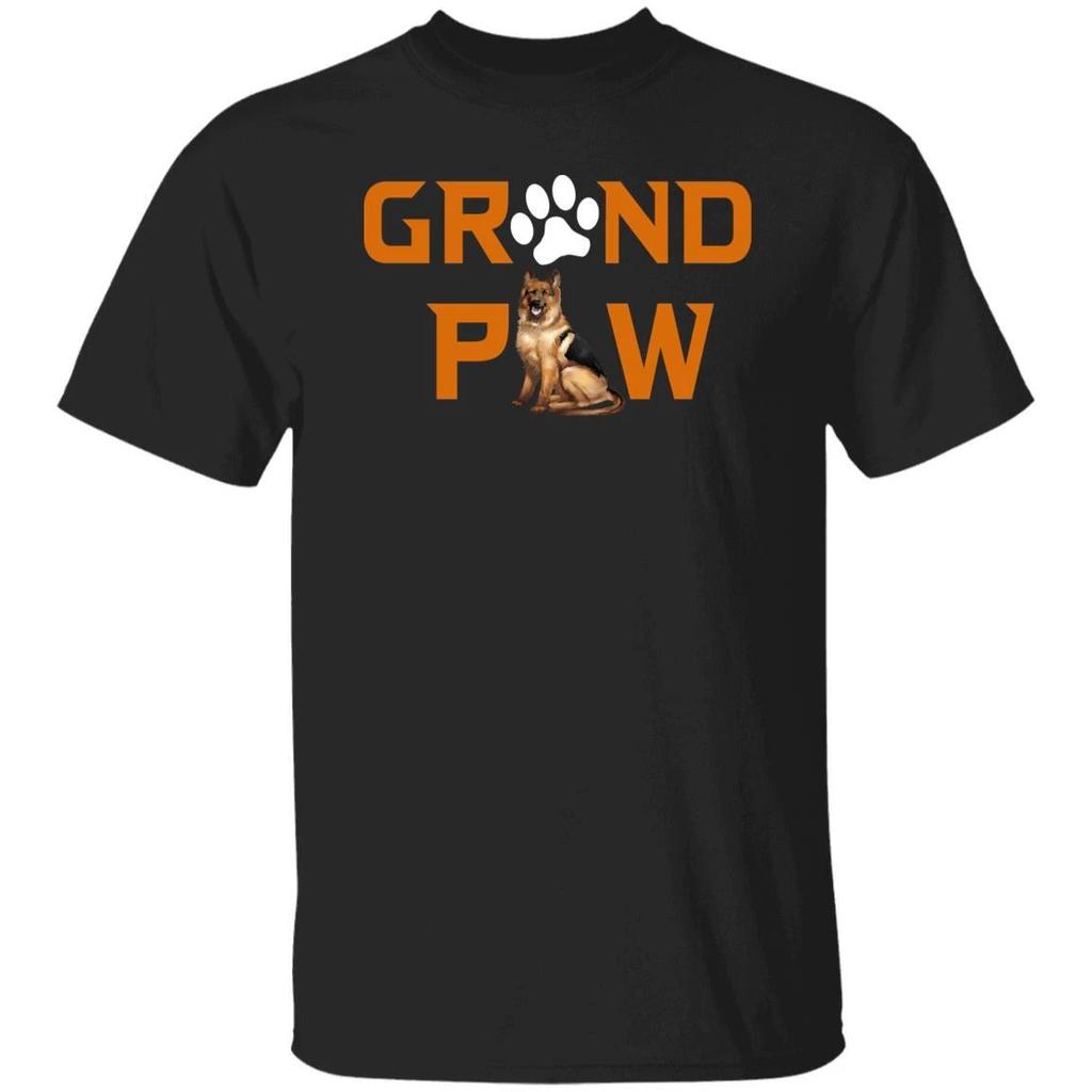 Grand Paw Unisex T-shirt Gift German Shepherd Grandfather Tee Black Navy