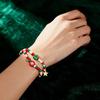Festival Santa And Snowman Designs Soft Clay Beaded Bracelet 18cm Adjustable Length 3 Unique Styles Lightweight Jewelry