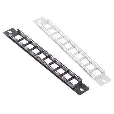Panneau de brassage réseau 10 ports 1U vide pour Keystone standard montage en rack gestion des câbles réseau