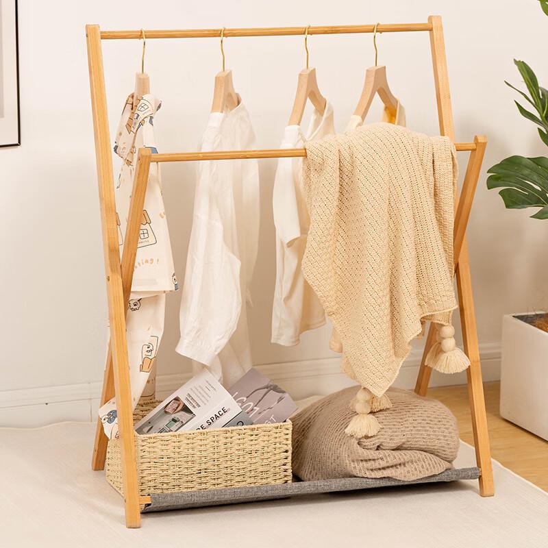 Modern Multifunctional Cross Bamboo Coat Rack