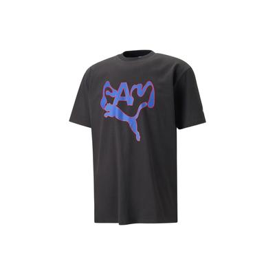 Puma X P.A.M. T-shirt a maniche corte con stampa Logo Fusion SS23 Top Unisex Nero 538810-01