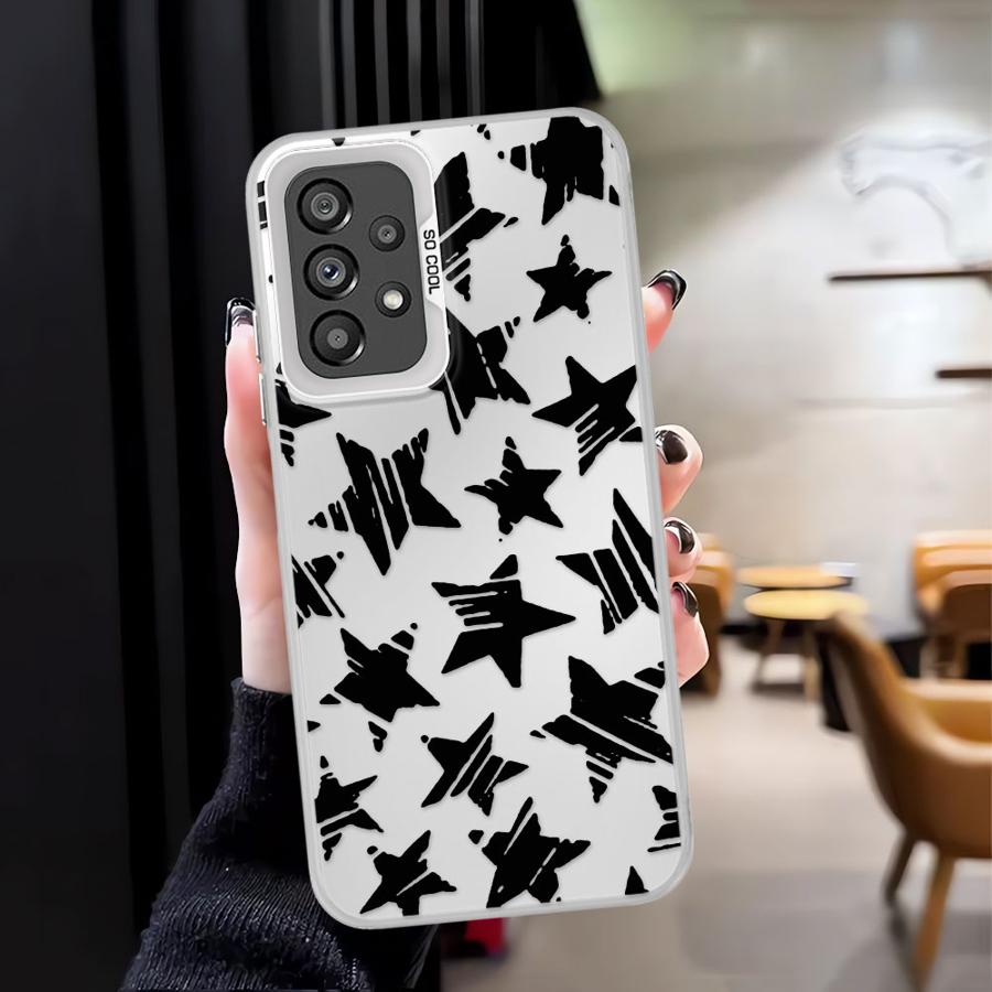 Soft Shell Case for Samsung Galaxy A26 A36 A55 A51 A56 A71 A35 A72 A73 A52 A53 A54 Five Pointed Star