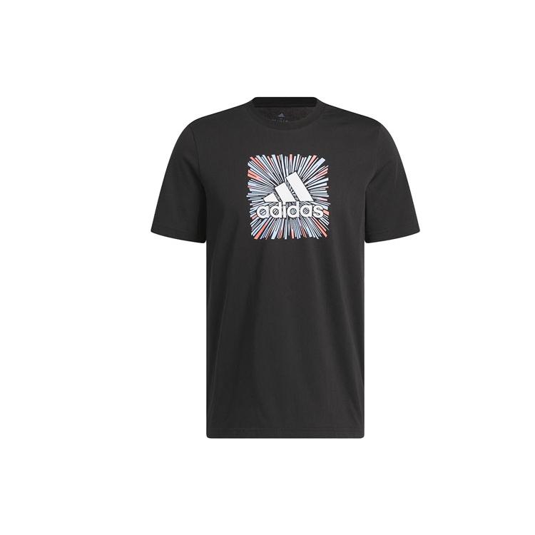 Adidas T Shirts Men's Black Crew Neck Moderate Straight Fit HS2533
