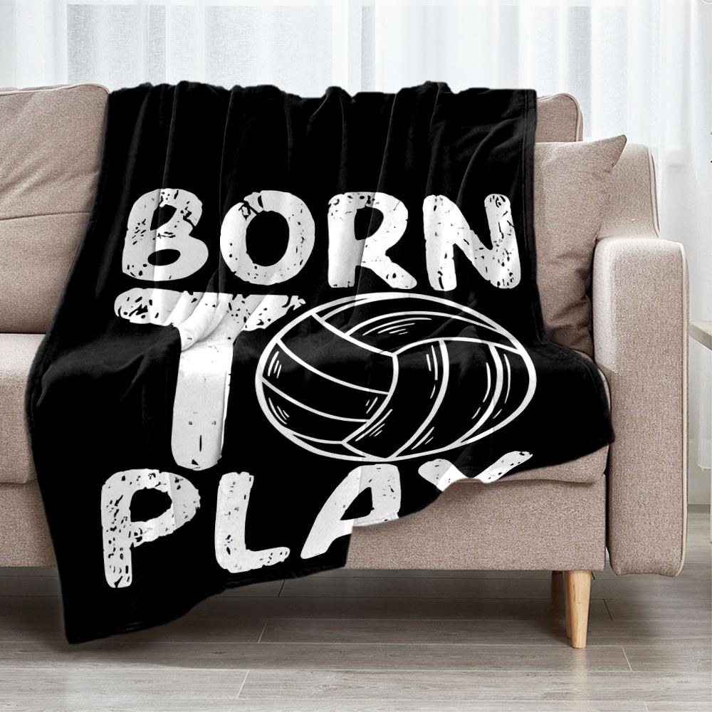 Volleyball Theme Printed Blanket - Perfect for Couch, Bed, Travel & Outdoor Use | Machine Washable, Cozy & Durable.