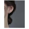 925 Silver Square Earrings Simple Elegant Inlaid for Women Wedding Jewelry Accessories