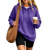 Damen Hoodie mit langen Ärmeln und Fronttasche, lässiger Pullover