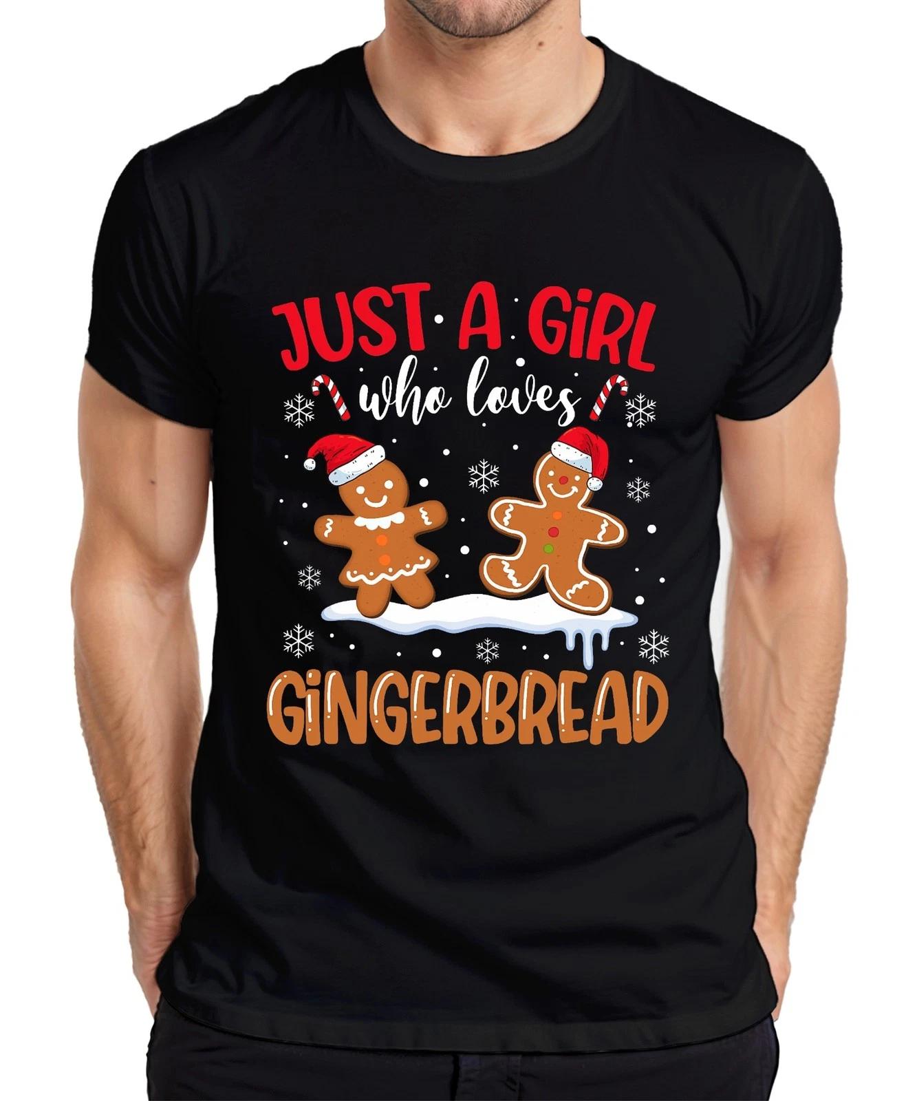 Just A Girl Who Loves Gingerbread Weihnachten Lebkuchen Herren T-Shirt XS