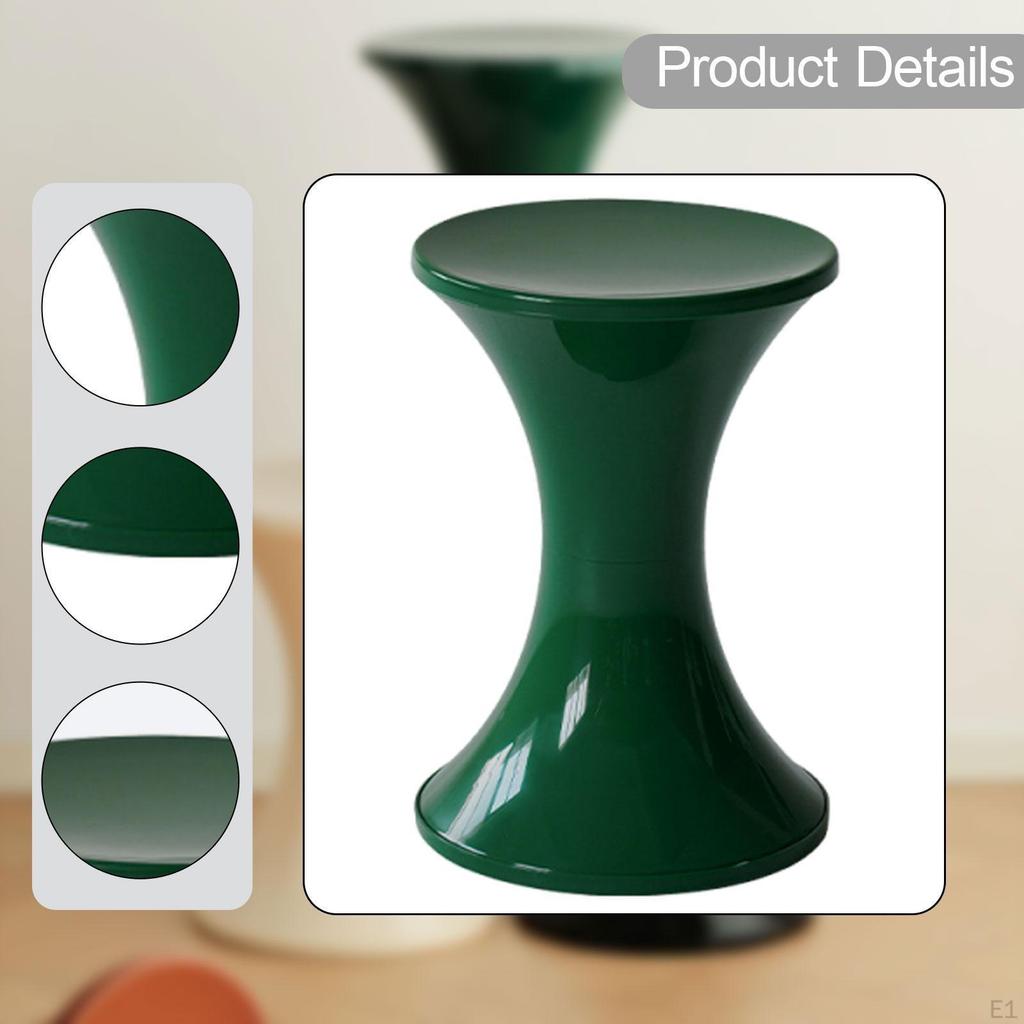 Sanduhrform Aufbewahrung Fußstütze Hocker 17,3x12,2 Zoll Schlichtes Design Kreativ für Badezimmer Stabiles Ende