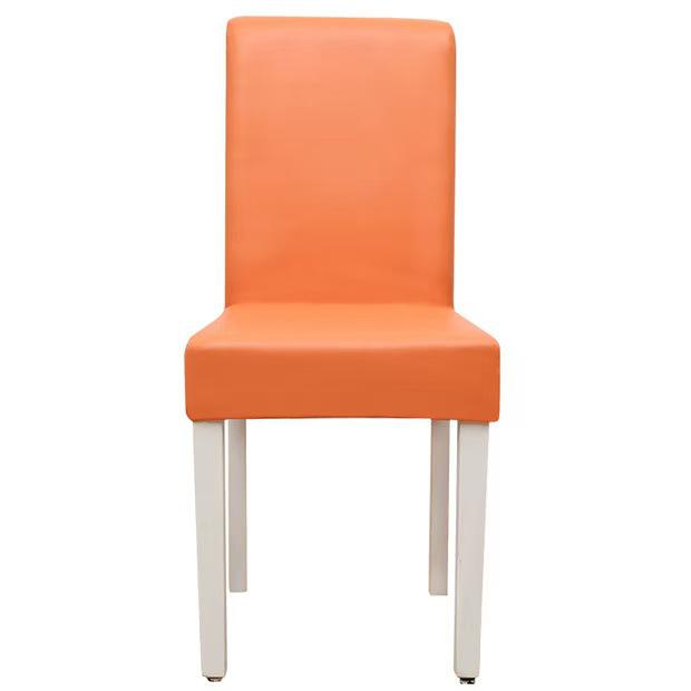 Waterproof Leather Dining Chair Cover - Stain-Proof, Elastic, Universal Fit, Low Back Cushion Cover for Home and Restaurant Use.