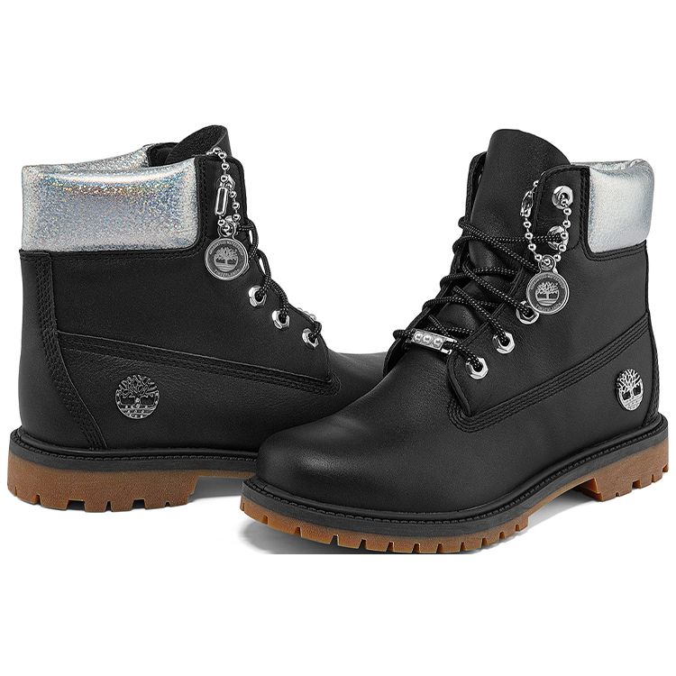 Timberland 6 Inch Outdoor Casual Waterproof High-Top Martin Boots Women boots Black A2M8GW