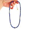 Wind High Quality Natural Lapis Lazuli Gypsophila Collarbone Chain Necklace Women