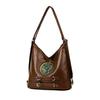 New Women's Bag Three-purpose Bag Single Shoulder Practical Advanced Large-capacity Multi-functional Retro Engraving Bag