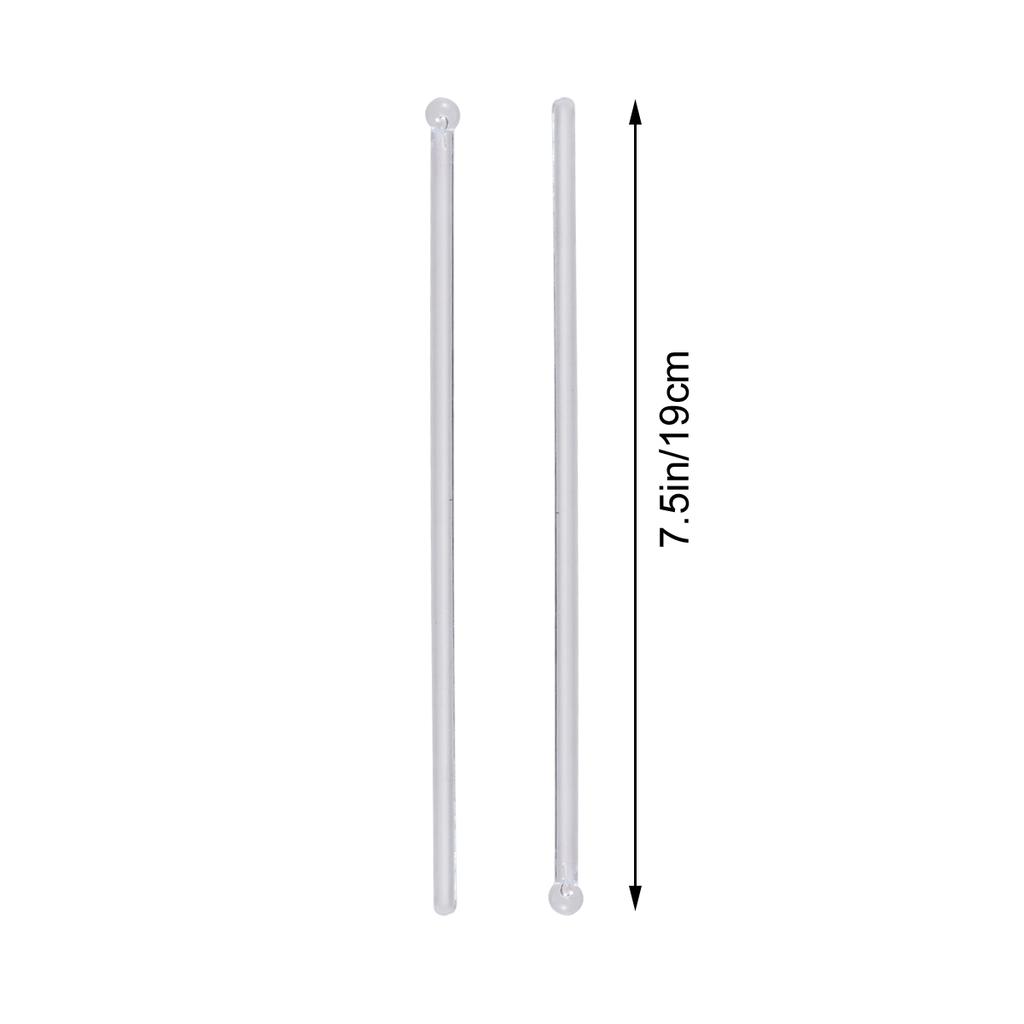 100 Stück Transparent Cocktail Drink Bar Muddler Runder Kopf Kunststoff Rührstäbe Löffel Rührstab Swizzle Stick