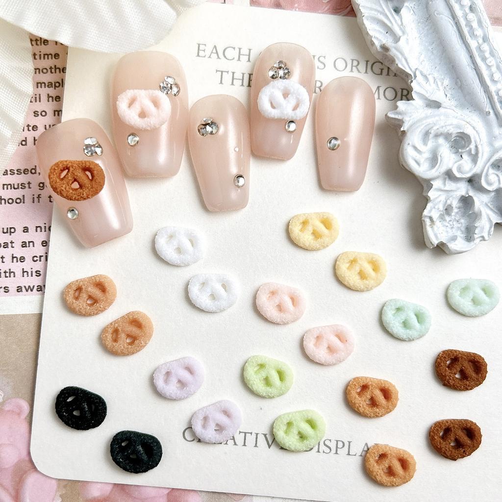 New Mini Realistic After-Eating Series Cookie Resin DIY Nail Art Accessories Handmade Ball Filling