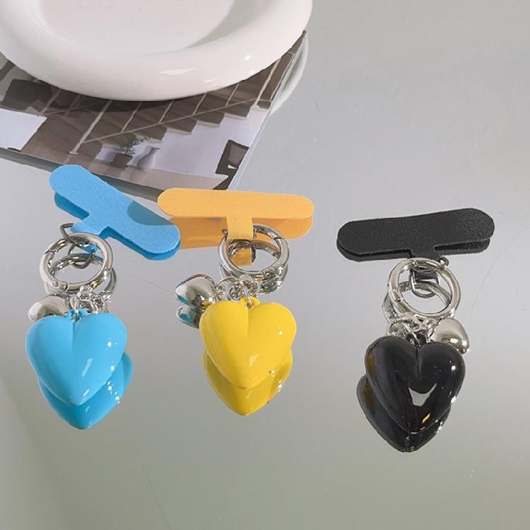 Delicate Love Heart Pendant Keychain Colorful Keyring Charm Accessory Bag Purse Backpack Ornament for Women Girls