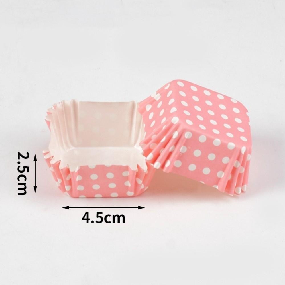 200pcs Disposable Muffin Mold Paper Cake Cups Pastry Tool Non-Stick Square Cupcake Tray High Temperature Baking Cake Liners Oven