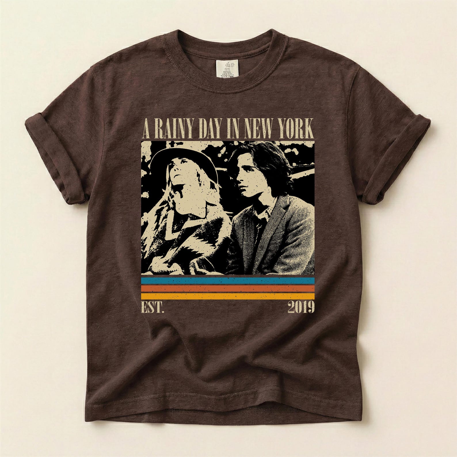 A Rainy Day in New York Movie Shirt - Retro Comfort Colors Tee S
