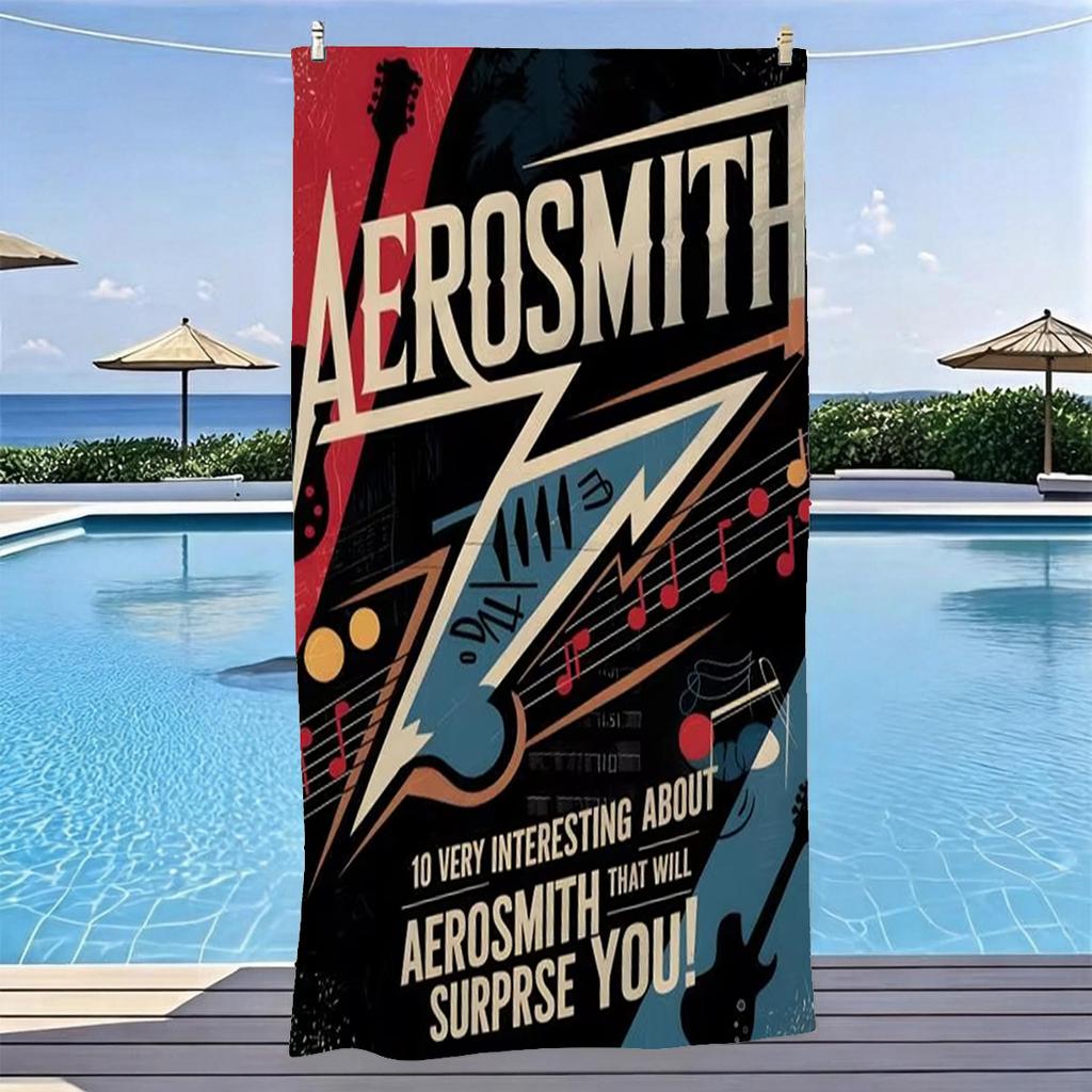 1pc Aerosmith Rock Band Beach Towel Microfiber Quick Dry Classic Hard Rock Bath Towel For Pool Beach Travel Rock Music Fans Gift