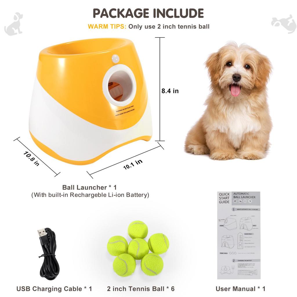 Dog Tennis Ball Launcher: Automatic Throwing Machine for Fetch and Exercise