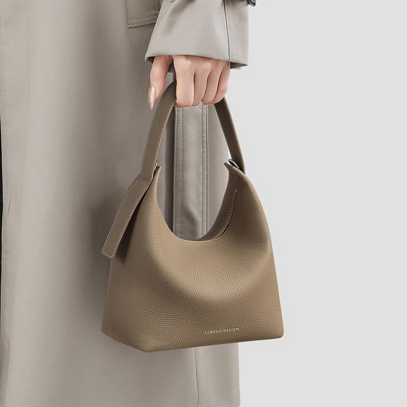 Bag women's new women's bag autumn and winter leather portable vegetable basket bag fashionable versatile shoulder messenger bag