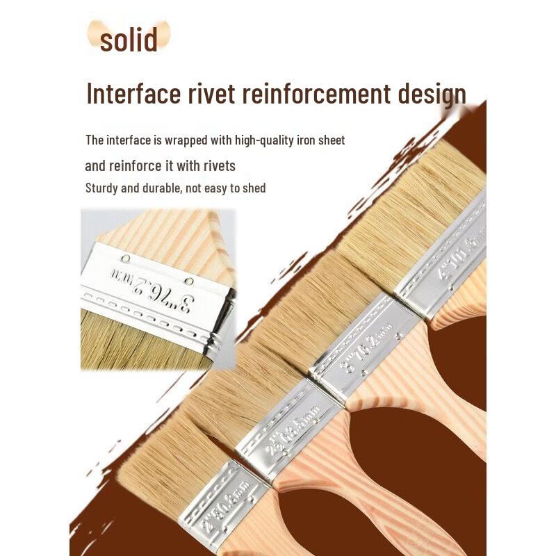 Jundingying 2.5-inch Thickened Hog Bristle Paint Brush