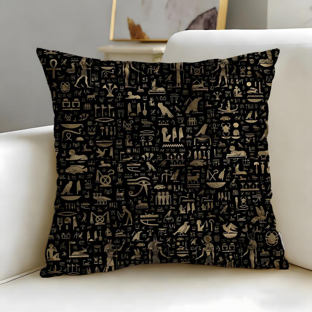 classic myth theme Anubis Cushion Cover Soft & Easy-Wash Pillow Case – Versatile for Couch, Bed, Travel and Office