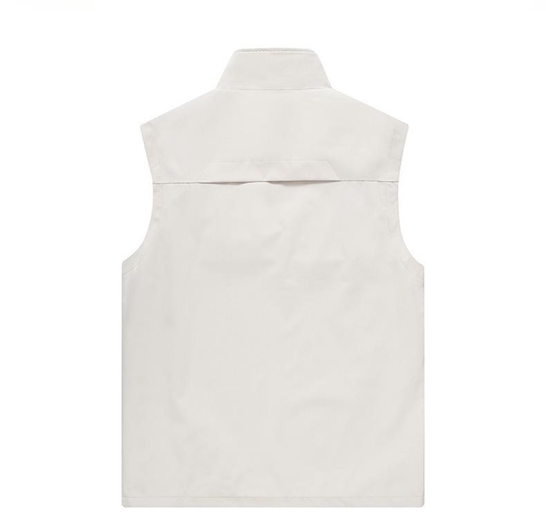 Men's Spring Breathable Outdoor Fishing Vest with Stand Collar and Logo