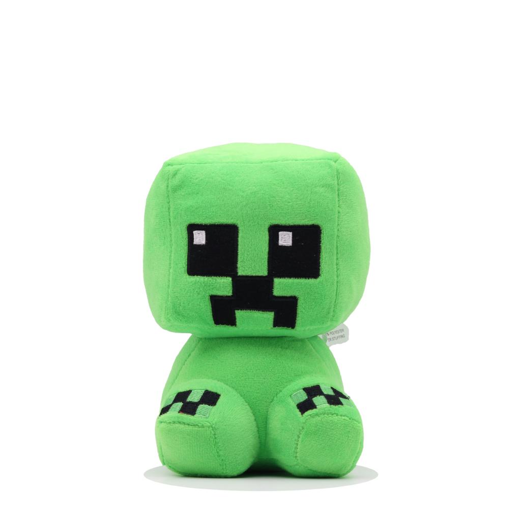 Pixel-Style Plush Toy Set – Block Character Stuffed Animals Mini Collection for Gaming Fans Kids Room Decor