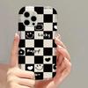 Chessboard smiley face for iPhone17 anti-drop mobile phone case 16Pro niche x Apple 12 all-inclusive 15/13