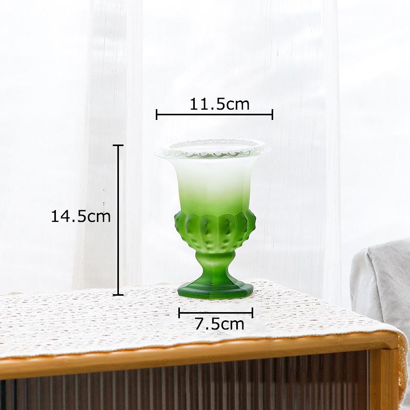 

Creative Goblet Shape Glass Vase Hydroponics Flowers Pots Desk Decoration Artificial Flower Floral Vases Room Aesthetic Decor