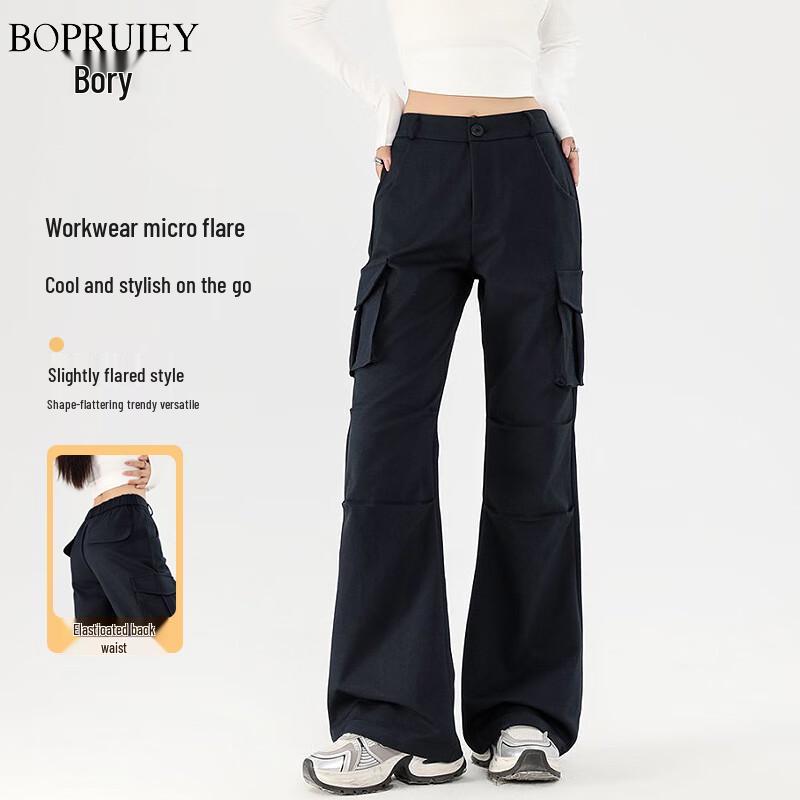 

Bairui Women s Flared Autumn/Winter Cargo Pants M