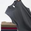 Magliette Sportive Estive da Uomo Senza Maniche in Cotone Taglia Grande Gilet Largo da Uomo Maglietta con Spalla Tagliata Traspirante Assorbi Sudore Casual