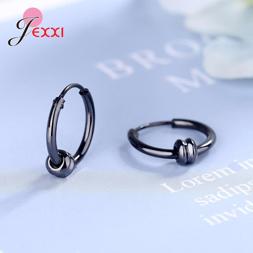 Hoop Earrings For Women Girls Party 925 Sterling Silver Hip Pop Style Circle Earring Real Silver Fashion Jewelry New Arrivals