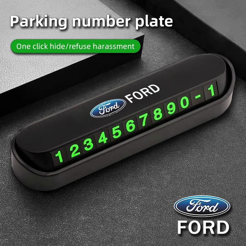 Car Temporary Parking Card Phone Number Cars Accessories For Ford S MAX Ranger Focus Fiesta Mondeo Kuga Mustang Escort KA Ranger