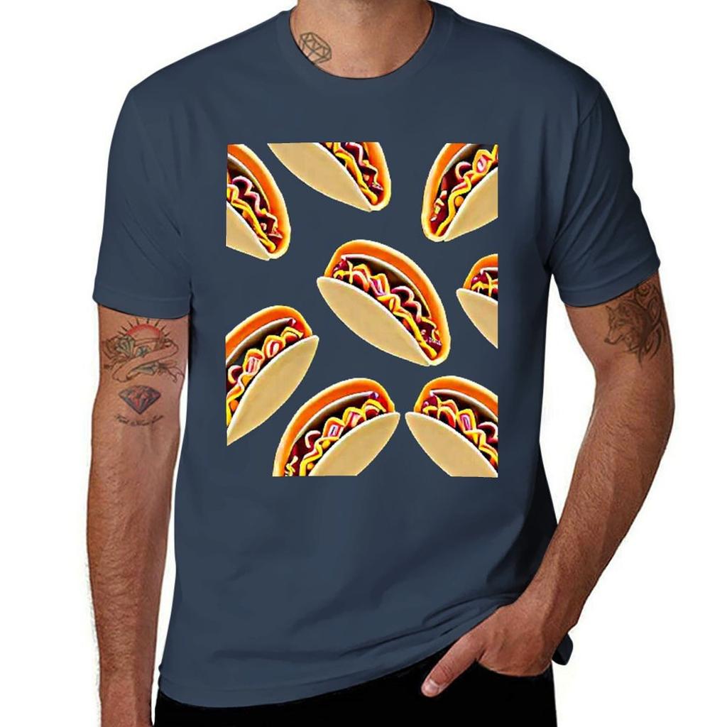 Tacos Pattern Perfect For Binge Or Movie Night Tshirt Fashion Casual Short Sleeve Tshirt