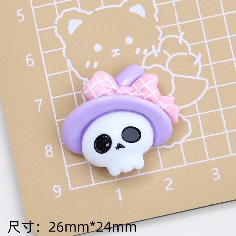 10Pcs New Cute Halloween Pumpkin Ghost Cat Series Flat Back Resin Cabochons Scrapbooking DIY Jewelry Craft Decoration Accessorie
