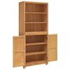 Storage Furniture Set with Storage Compartment and Doors Brown Wood Based Material