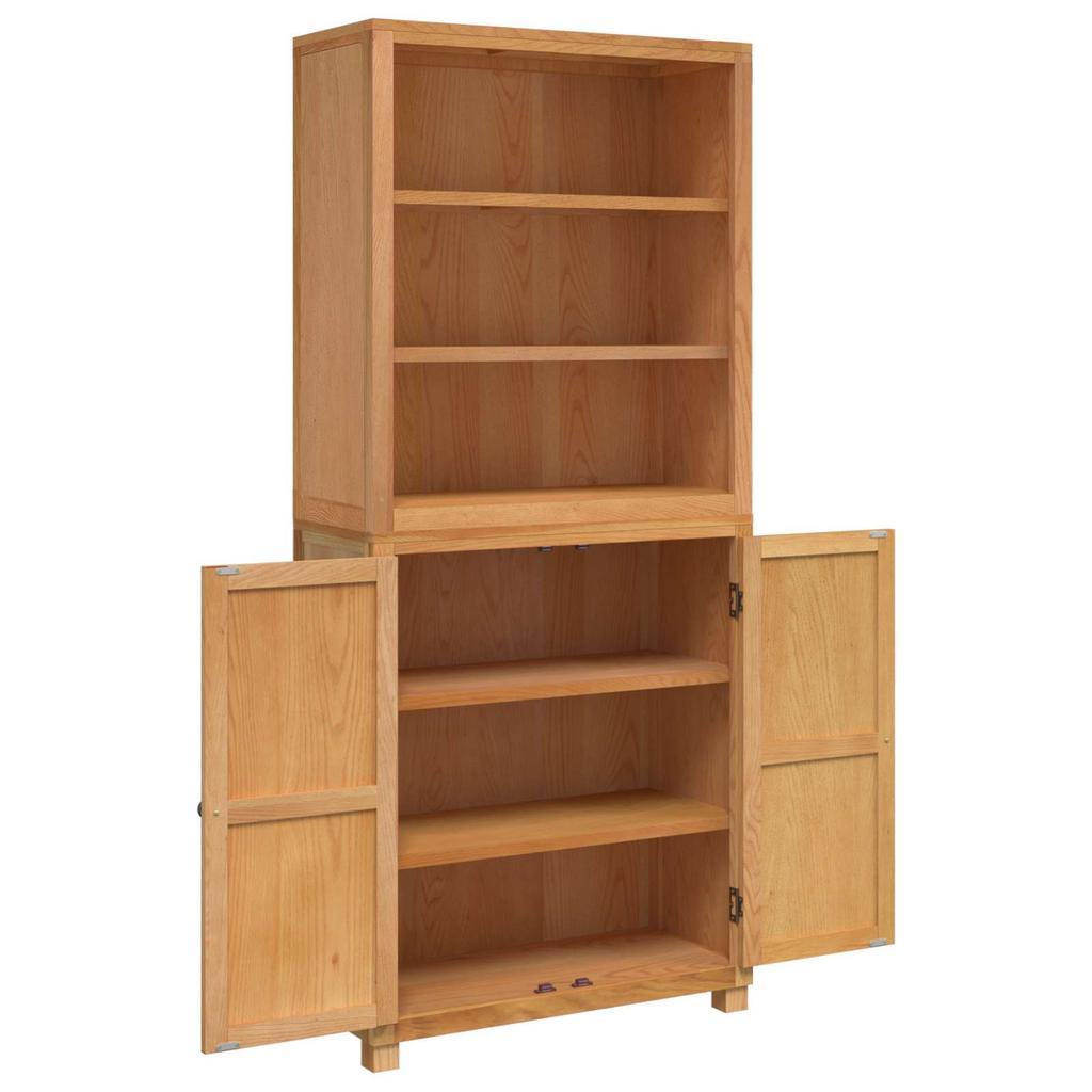 Storage Furniture Set with Storage Compartment and Doors Brown Wood Based Material